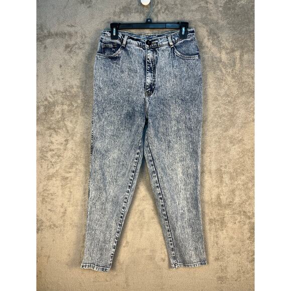 VTG Jordache Jeans Size 30 Acid Wash High Rise Tapered Leg 80s 90s Grunge - Picture 1 of 6